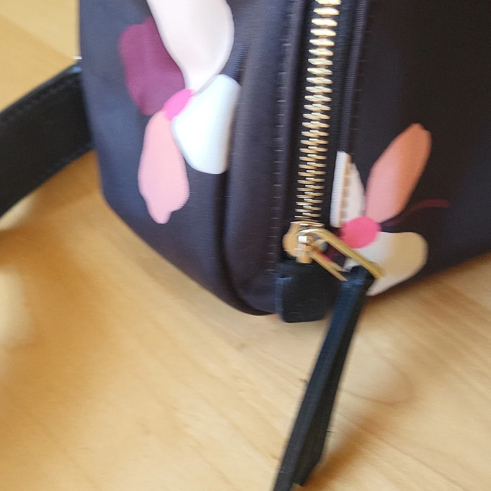 Kate Spade Black and Pink Floral Backpack - Picture 4 of 6